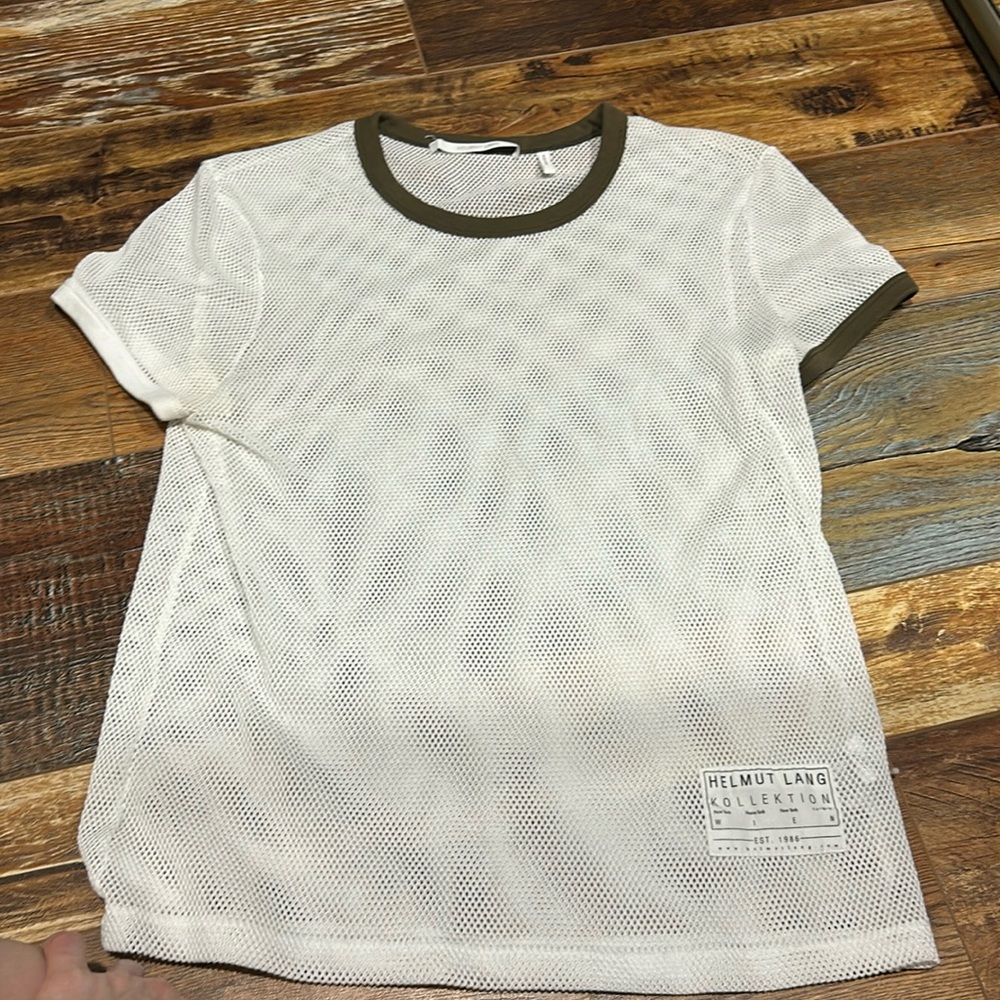 Helmut Lang Mesh Ringer Tee